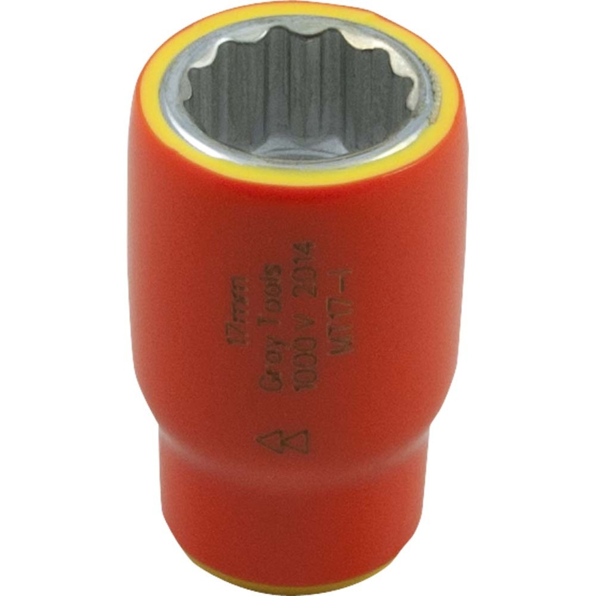 Gray Tools 9mm X 3/8" Drive, 12 Point Standard Length Socket, 1000V Insulated